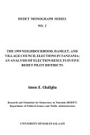 The 1999 Neighbourhood Hamlet And Village Council Elections In Tanzania