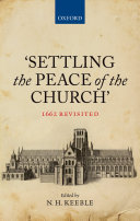 Read Pdf 'Settling the Peace of the Church'