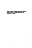 Read Pdf Lectures on the Relation Between Law & Public Opinion in England
