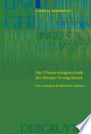 Die Übersetzungstechnik des Bremer Evangelistars