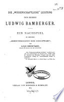 Die "wissenschaftliche" Leistung des Herrn Ludwig Bamberger