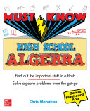 Read Pdf Must Know High School Algebra
