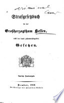 Strafgesetzbuch für das Grossherzogthum Hessen