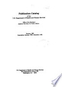 Publication Catalog Of The U S Department Of Health And Human Services