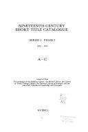Nineteenth Century Short title Catalogue