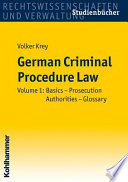 German Criminal Procedure Law