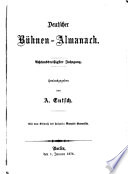 A. Heinrich's deutscher Bühnen-Almanach