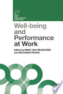 Well Being And Performance At Work