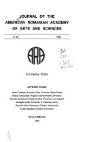 Journal of the American Romanian Academy of Arts and Sciences