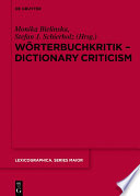 Wörterbuchkritik - Dictionary Criticism