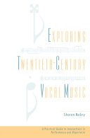 Read Pdf Exploring Twentieth-Century Vocal Music