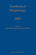 Read Pdf Yearbook of Morphology 2003