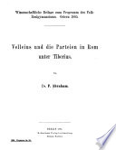 Velleius und die Parteien in Rom unter Tiberius