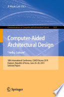 Computer Aided Architectural Design Hello Culture 