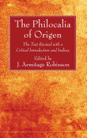 The Philocalia of Origen Book