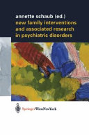 Read Pdf New Family Interventions and Associated Research in Psychiatric Disorders