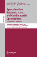 Approximation, Randomization, and Combinatorial Optimization. Algorithms and Techniques pdf