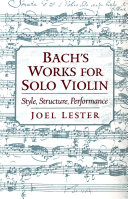 Read Pdf Bach's Works for Solo Violin