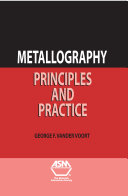 Read Pdf Metallography, Principles and Practice