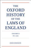 Read Pdf The Oxford History of the Laws of England Volume II