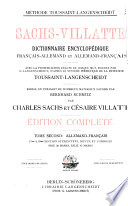 Sachs-Villatte encyklopädisches französisch-deutsches und deutsch-französisches Wörterbuch: Deutsch-franz