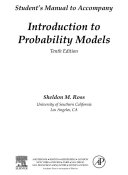 Introduction to Probability Models, Student Solutions Manual (e-only)
