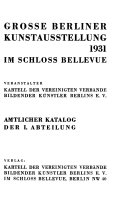 Grosse Berliner Kunstausstellung, 1931 im Schloss Bellevue
