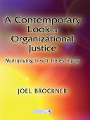 Read Pdf A Contemporary Look at Organizational Justice