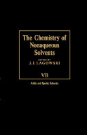 Read Pdf The Chemistry of Nonaqueous Solvents VB