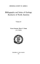 Bibliography And Index Of Geology Exclusive Of North America
