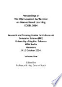Ecgbl2014 8th European Conference On Games Based Learning