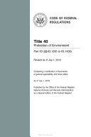 Read Pdf 2018 CFR Annual Print Title 40 Protection of Environment - Part 63 ( 63.1200 to 63.1439)