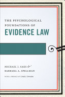 Read Pdf The Psychological Foundations of Evidence Law