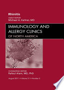 Rhinitis An Issue Of Immunology And Allergy Clinics E Book
