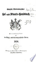 Königlich württembergisches Hof- und Staats-Handbuch