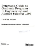 Peterson S Guide To Graduate Programs In Engineering And Applied Sciences 1996
