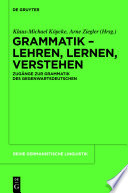 Grammatik - Lehren, Lernen, Verstehen