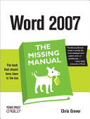 Read Pdf Word 2007: The Missing Manual
