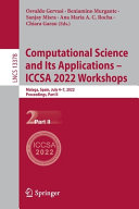 Computational Science and Its Applications – ICCSA 2022 Workshops