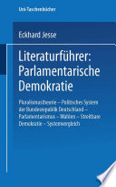 Literaturführer: Parlamentarische Demokratie