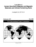 Certain Rare-Earth Magnets and Magnetic Materials and Articles Containing Same, Inv. 337-TA-413 Book