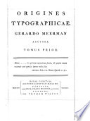 Origines typographicae