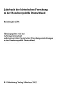 Jahrbuch der historischen Forschung in der Bundesrepublik Deutschland