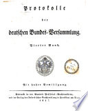 Protokolle der Deutschen Bundesversammlung