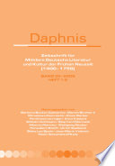 Daphnis, Zeitschrift für Mittlere Deutsche Literatur und Kultur der Frühen Neuzeit (1400-1750)