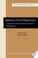 Japanese Psycholinguistics