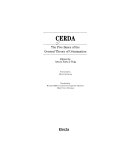 Cerdá: the five bases of the general theory of urbanization