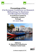 ECRM 2022 21st European Conference on Research Methods in Business and Management