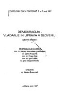 Demokracija--vladanje in uprava v Sloveniji