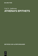 Read Pdf Athena's Epithets